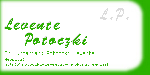 levente potoczki business card